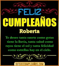 GIF Frases de Cumpleaños Roberta